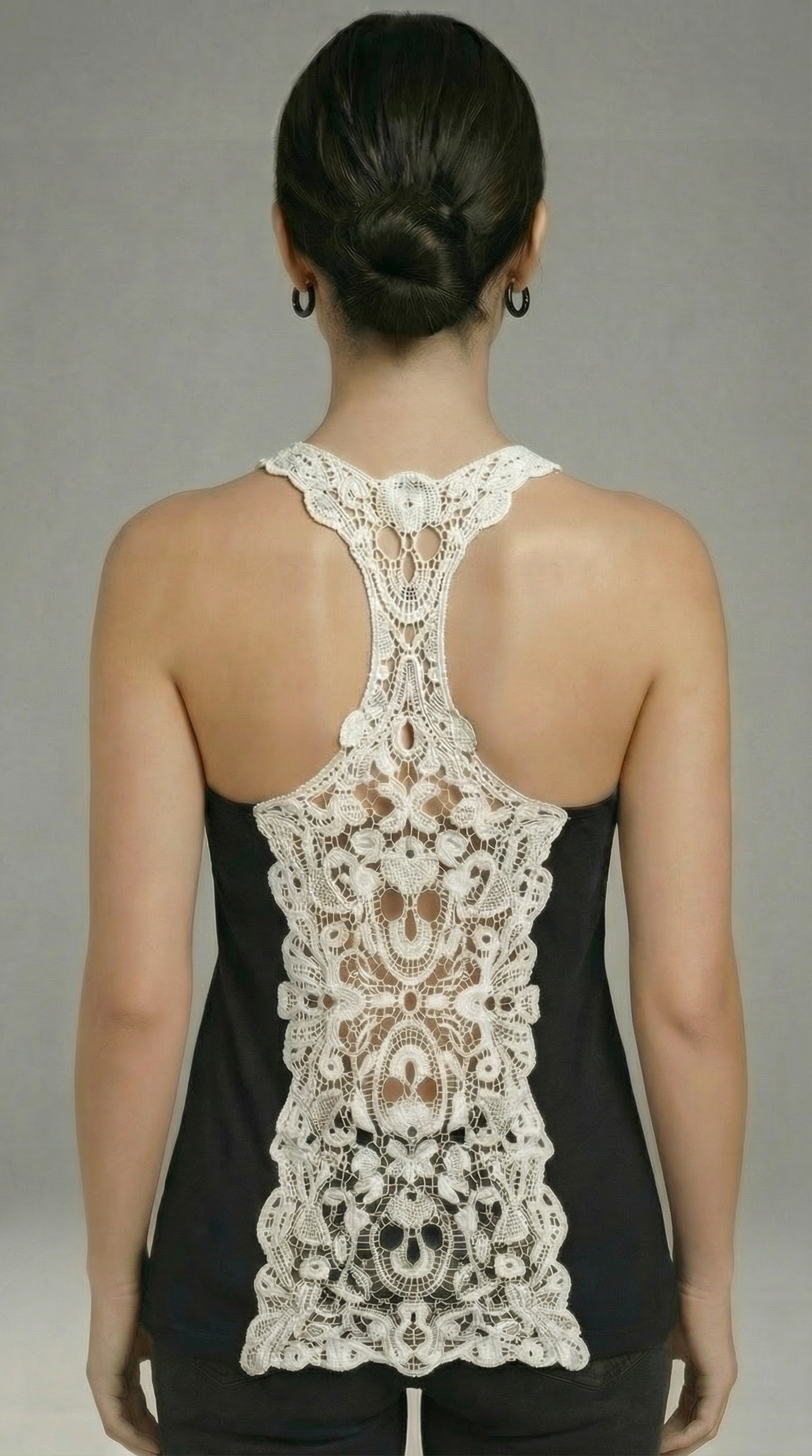 Tank Top Pink Ouija Guipure