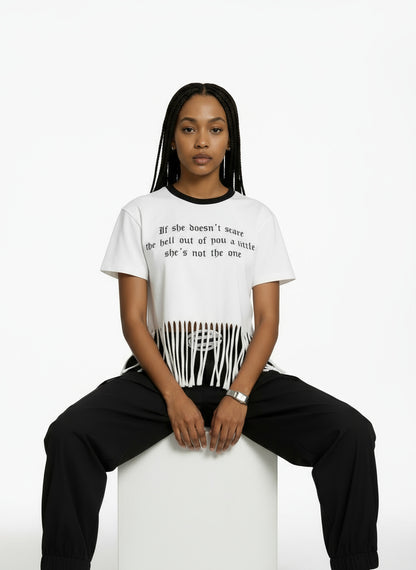 T-shirt Ruffle white