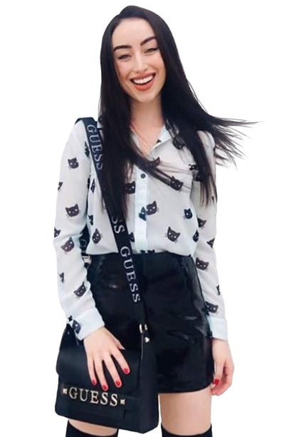 Blouse Black Cats