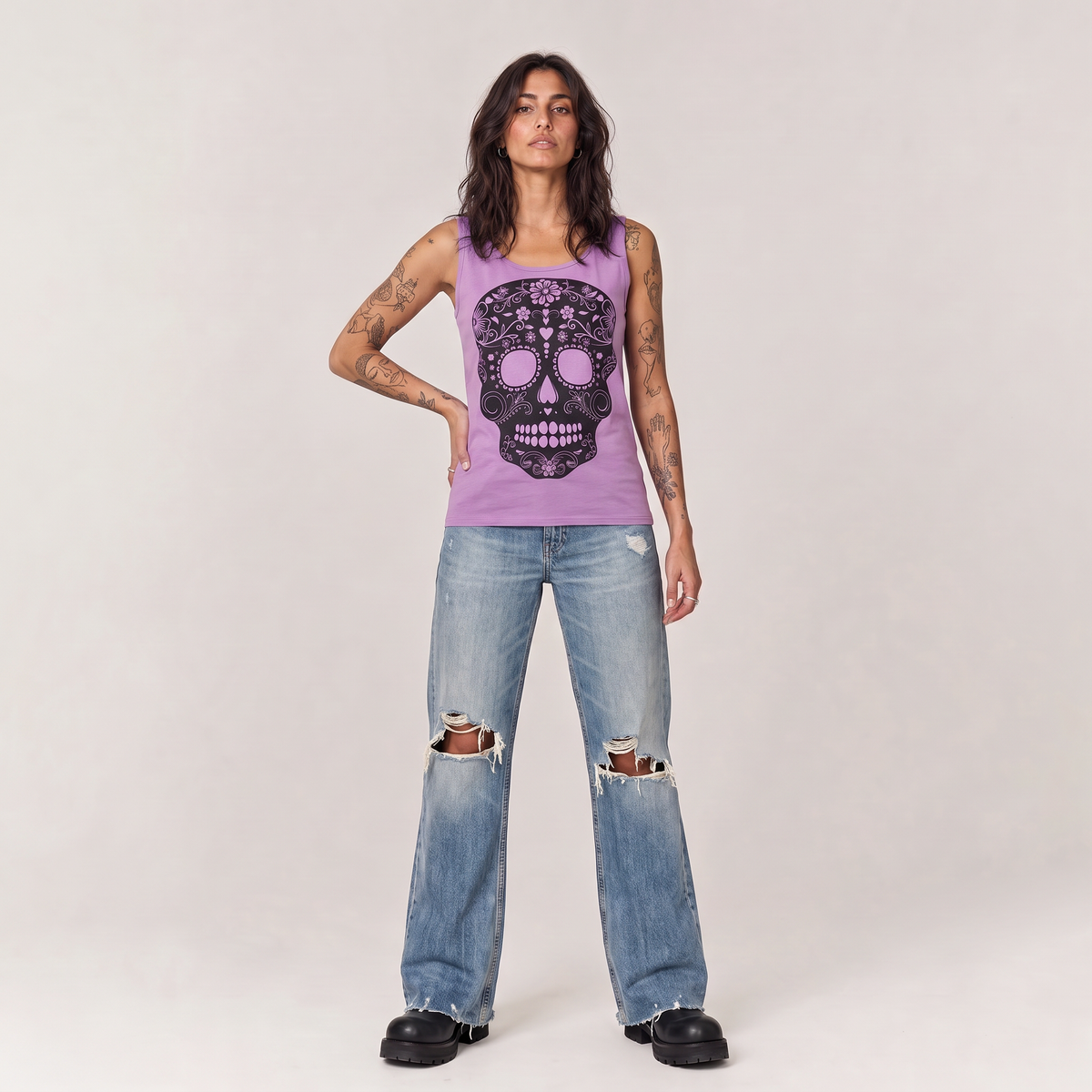 Violet Skull Tank