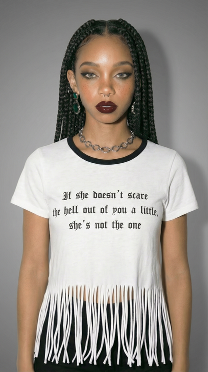 T-shirt Ruffle white