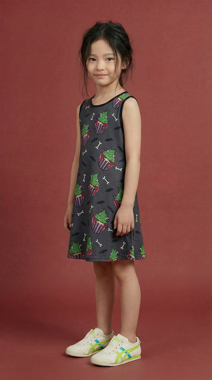 Zombie Muffin Charcoal Dress