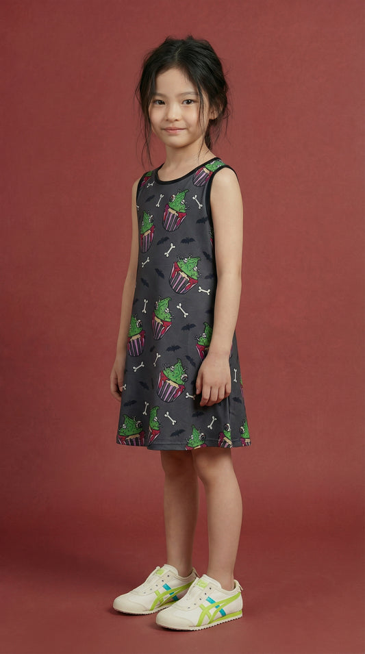 Zombie Muffin Charcoal Dress
