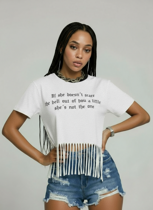 T-shirt Ruffle white