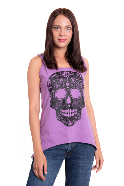 Tank Top Skull Mesh purple