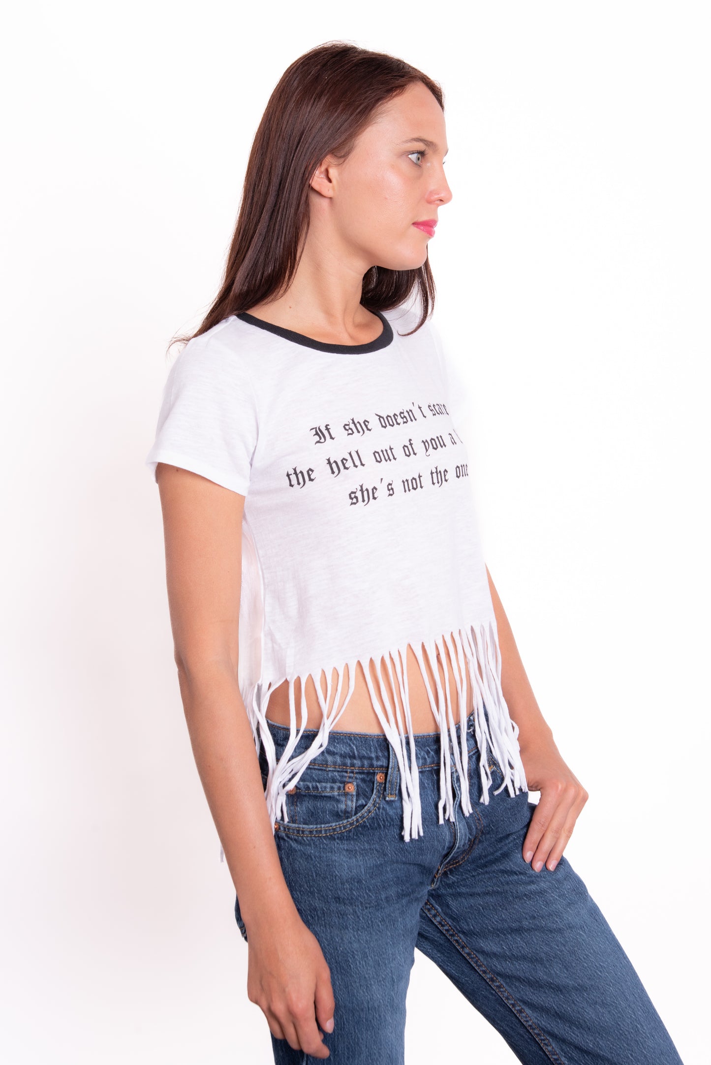 T-shirt Ruffle white