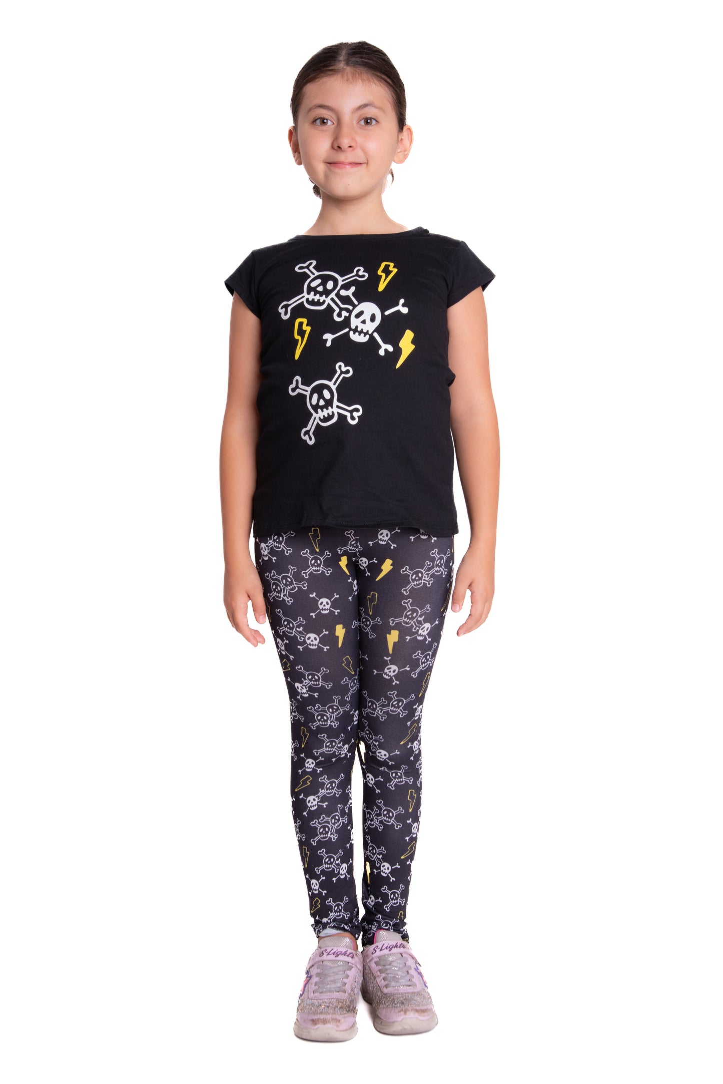 T-shirt & legging heart Black Metal